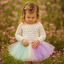 Pastel Sparkly Rainbow Tutu