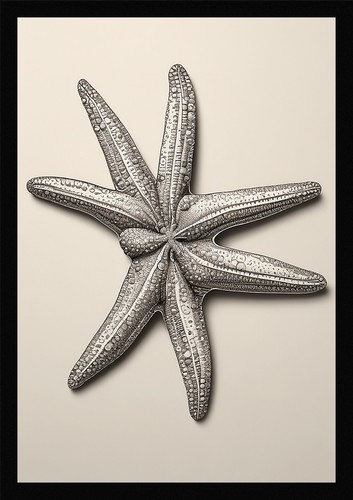 Starfish tranquil framed wall - starfish,