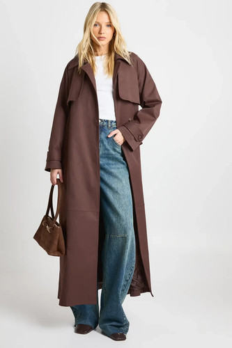 Boohoo maxi belted trench - maxi,
