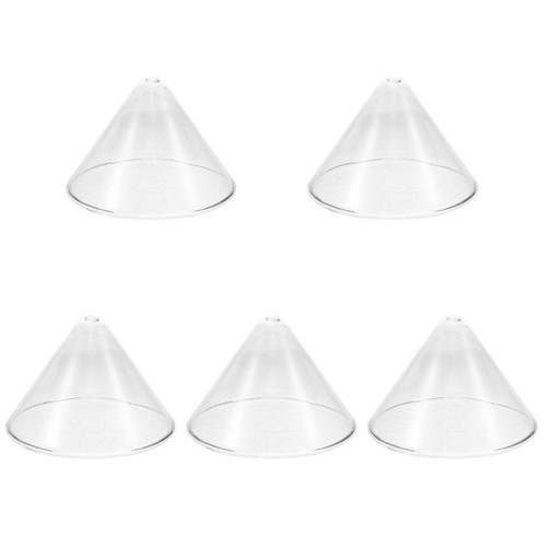 Clear glass wine cups 5pcs - clear,