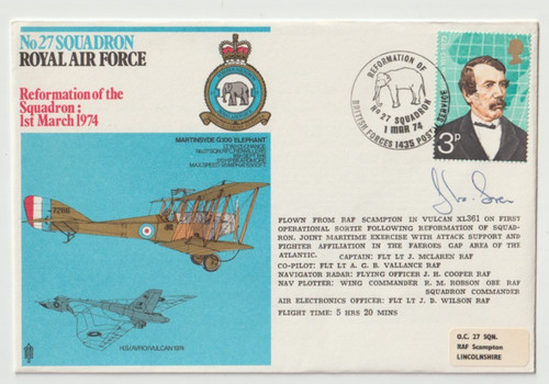 1974 flown cover - 1/3/1974, uk
