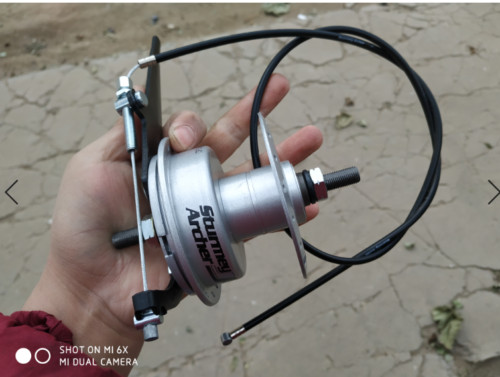Front hub drum brake spoke - front,