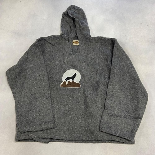 Vintage knitted hoodie wolf - knitted,
