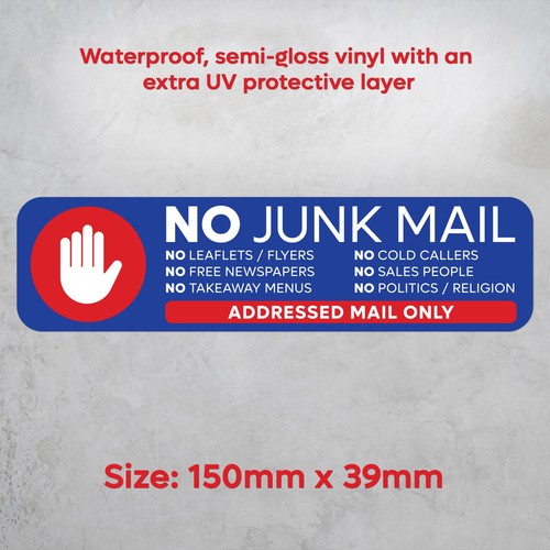 Junk mail sticker stop - no,