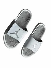 Jordan Air Slides – Comfort and Style for the Summer! White and Grey Unisex UK 7