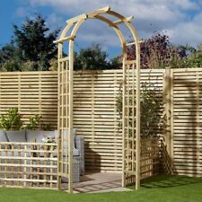 Rowlinson Round Top Chester Rose Garden Timber Arch Pressure Treated