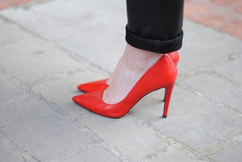 Rare zara woman - red, leather