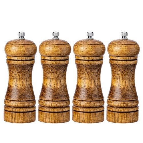 4pc refillable oak - refillable, wooden