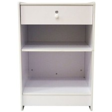 Till Block Counter with Lockable Drawer in White 90cm High - END OF LINE (Q35)