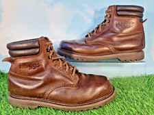 HOGGS OF FIFE JASON CLASSIC INSULATED COMBAT ANKLE BOOTS SIZE 9 BROWN LEATHER