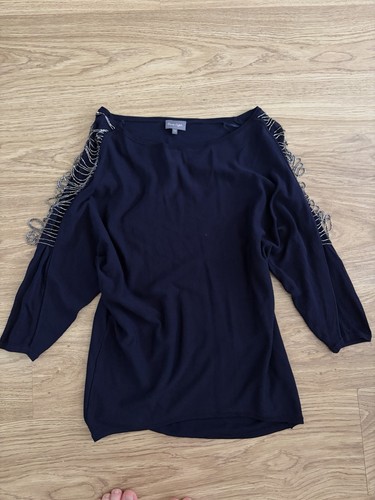 Phase eight navy top with - eight,