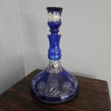 Antique Vtg  Bohemian Cobalt
