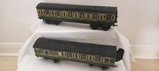 O gauge SCRATCHBUILT 2x SR Southern Green Suburban Coach (Coarse 3 rail)