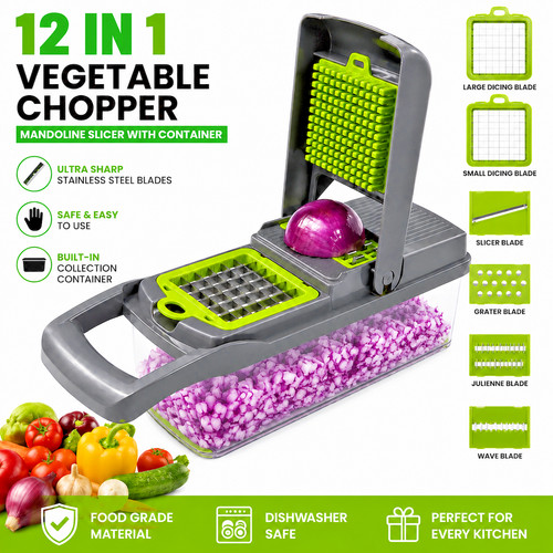Vegetable chopper - 12-in-1,