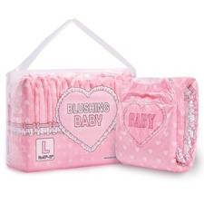 Adult Printed Diaper 10 Pieces - Blushing Baby (Large 36"-46")