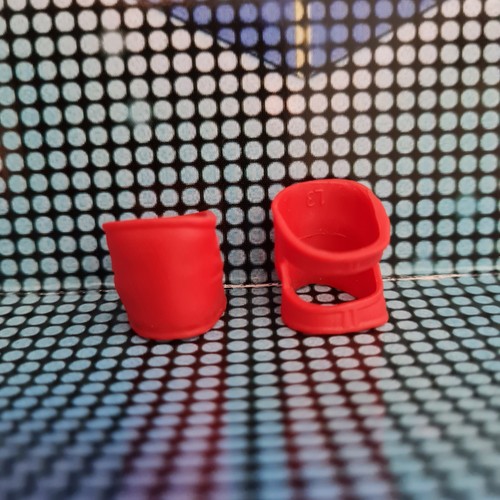 Red open back mattel - red,
