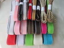 Saddle Stitch  Grosgrain Ribbon   -  various colours / widths