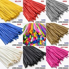 100 X Long Plain Balloons Latex Balons 260Q Twisting Modelling Long Balloons UK
