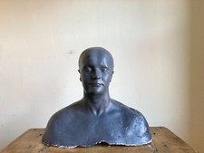 Vintage Life-Size Heavy Plaster Film Industry Bust Sculpture Art Prop Salvage
