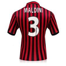 Paolo Maldini Signed AC Milan Centenary 2000 Home  Football Shirt