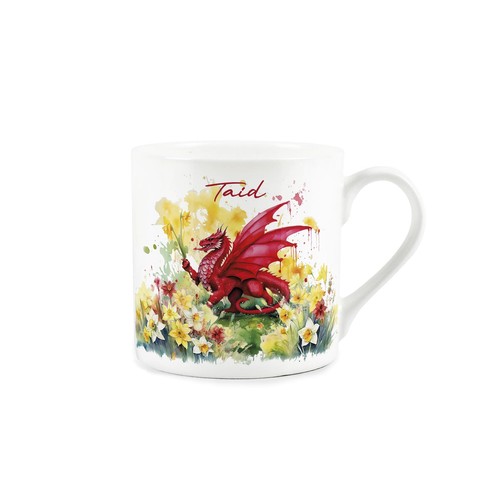 Welsh dragon daffodils bone - dragon, &