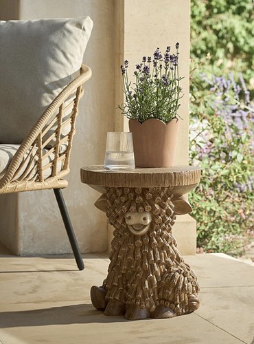 Highland cow resin side table - cow,