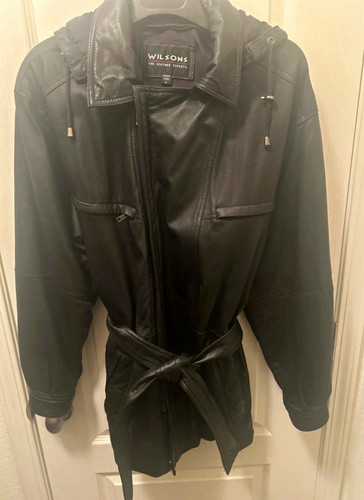 Wilsons black leather - black, hooded