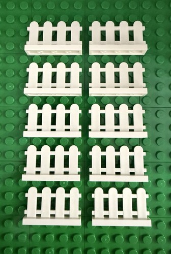 Lego white picket fence - picket,