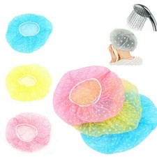 1/3/6pc Elastic Waterproof Shower Cap Hat Bath Head Hair Cover Salon Shower UK 