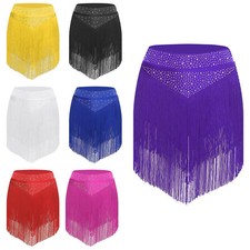 UK Womens Skirt Salsa Skirt Performance Dancewear Dance Cocktail Rave Carnival