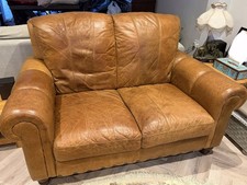 DFS Leather Brown Sofas 2