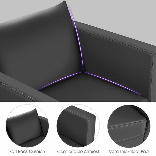 Single sofa seat leather - single,