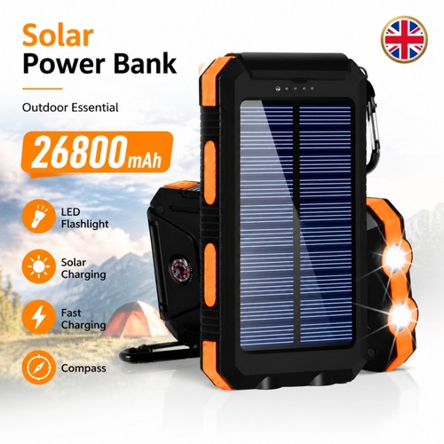 26800mah solar power - power, bank