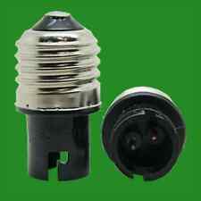 2x Black Edison Screw E27 To