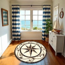 Tile Pattern Round Compass