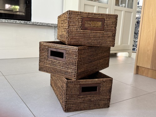 Handwoven rattan boxes - boxes,