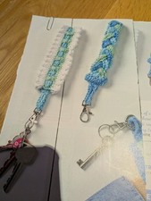 Pretty Wristbands Keyring Knitting Pattern.