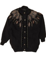 CASAMIA Womens Cardigan Sweater One Size Black Mohair AF12