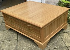 OUTSTANDING  LARGE ARTS & CRAFTS OAK PLAN CHEST/COFFEE TABLE ERCOL COLOUR 