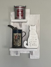 Rustic Wood Wall Hanging Shelf