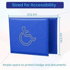 Genuine Leather Disabled Blue