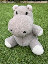 VINTAGE BOOTS hippo Terry toweling fabric soft plush toy comforter rare