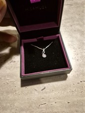 H Samuel Sterling Silver Chain  With Charm