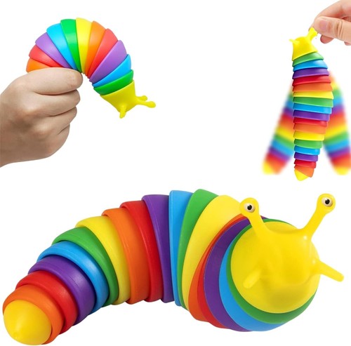 20cm rainbow slug fidget - 20cm,