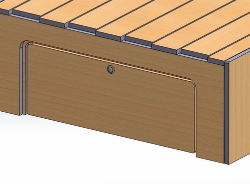 Campervan bed bench seat door - campervan,