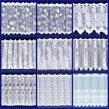 Cafe Net Curtains 9 elegant Design in 12",18" and 24" drop - Sold by the Metre-