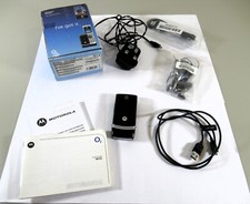 Motorola W375 Black Mobile Phone with box, instruction and accessories