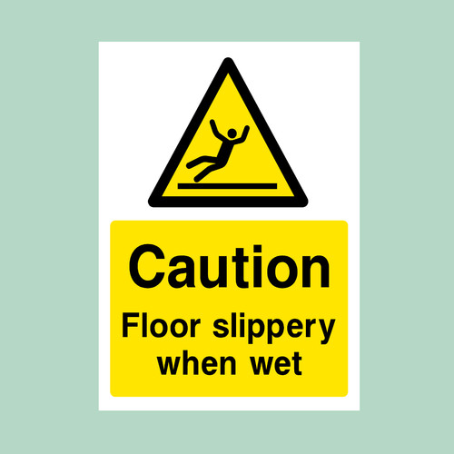 Caution floor slippery when - caution,
