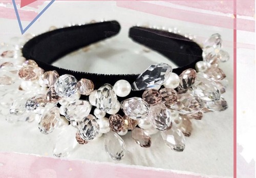 Black headband hairband with - black,
