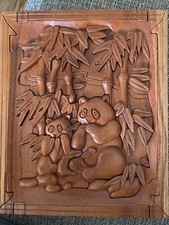 HANDMADE WOODEN 3D JIGSAW PUZZLE PANDA SCENE FRAME & STAND CHESTER WEDGEWOOD